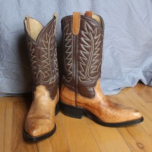 Vintage Knapp brown and tan cowboy boots, size 8 EE